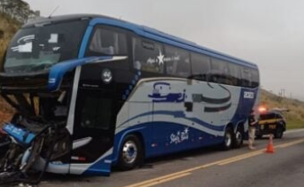 Acidente entre ônibus e caminhão deixa 11 feridos na BR-393, em Vassouras