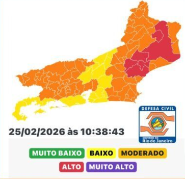 Quatis segue em risco moderado após fortes chuvas na região