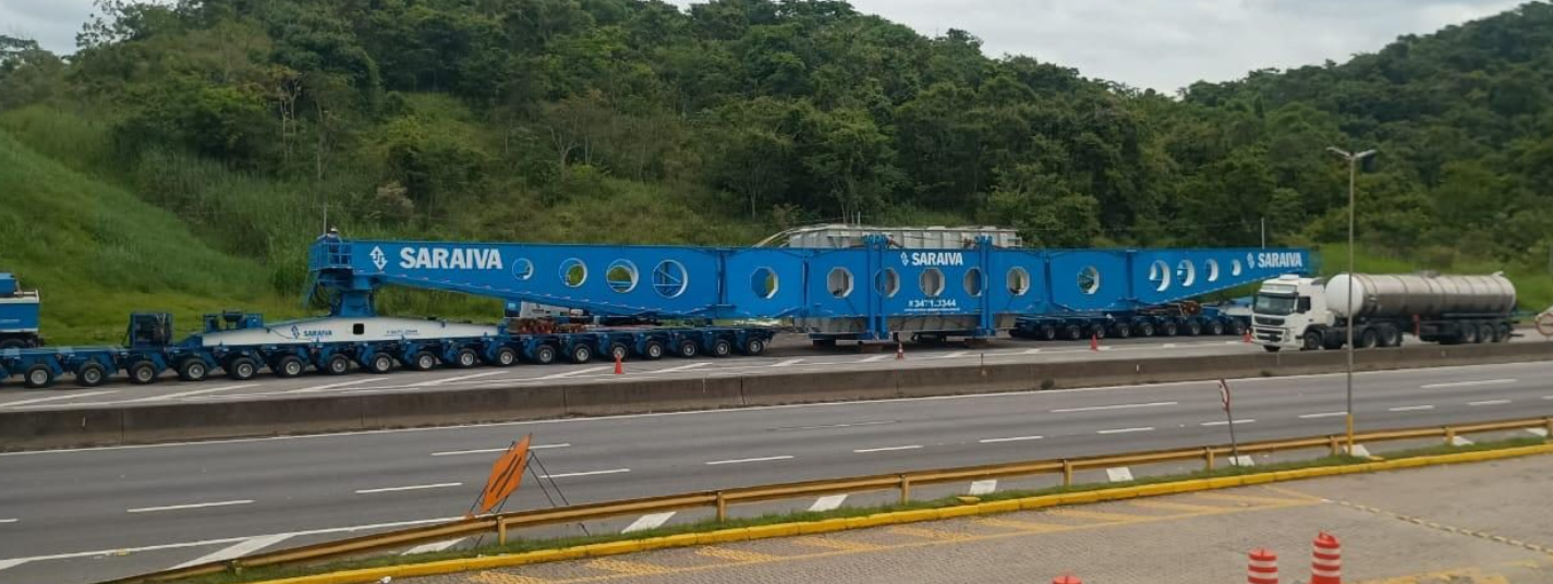 Transporte de carga de 647 toneladas provocará interdições na Serra das Araras, na Via Dutra