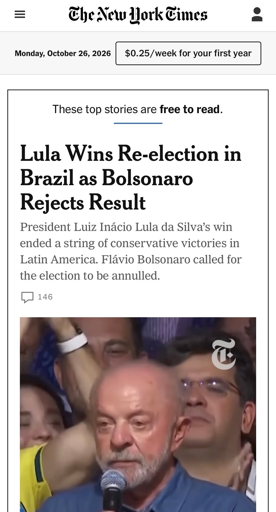 Repercussão internacional destaca quarto mandato de Lula e contestação de Flávio